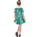 Dinosaur Family - Green - Kids  Simple Cotton Dress View2