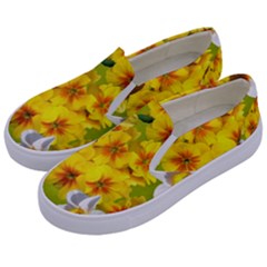 Daffodil Surprise Kids  Canvas Slip Ons by retrotoomoderndesigns