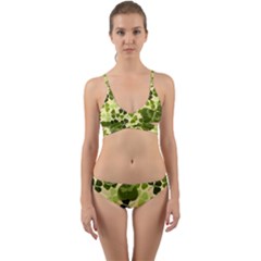 Drawn To Clovers Wrap Around Bikini Set by WensdaiAmbrose