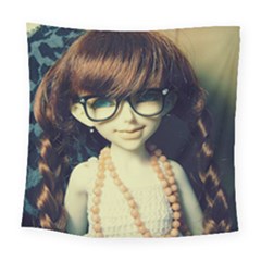 Red Braids Girl Old Square Tapestry (large) by snowwhitegirl