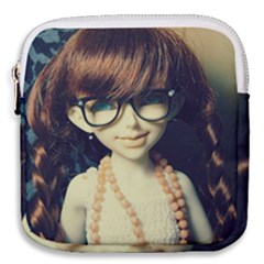 Red Braids Girl Old Mini Square Pouch by snowwhitegirl