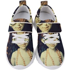 Red Braids Girl Old Kids  Velcro Strap Shoes by snowwhitegirl