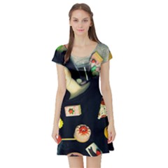 Food Short Sleeve Skater Dress