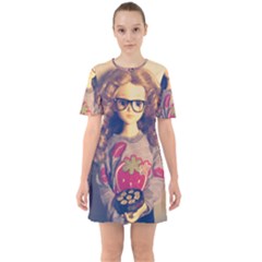 Eating Sushi Sixties Short Sleeve Mini Dress by snowwhitegirl