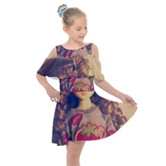 Eating Sushi Kids  Shoulder Cutout Chiffon Dress by snowwhitegirl