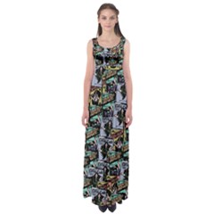 Comic Books Pattern Empire Waist Maxi Dress