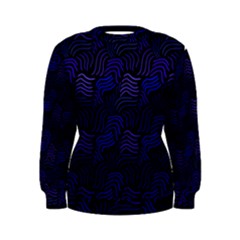 Blue & Black Waves Women s Sweatshirt