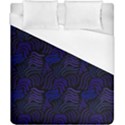 Blue & Black Waves Duvet Cover (California King Size) View1