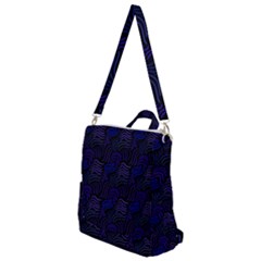 Blue & Black Waves Crossbody Backpack by modernwhimsy