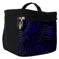 Blue & Black Waves Make Up Travel Bag (small)