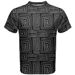 Gray Square Swirl Men s Cotton Tee