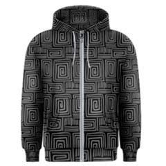 Gray Square Swirl Men s Zipper Hoodie