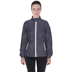 Gray Swirl High Neck Windbreaker (women)