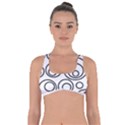 Abstract Black On White Circles Design Got No Strings Sports Bra View1