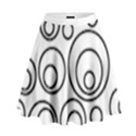 Abstract Black On White Circles Design High Waist Skirt View1