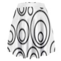 Abstract Black On White Circles Design High Waist Skirt View2