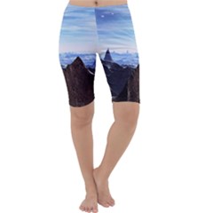 Planet Discover Fantasy World Cropped Leggings  by Pakrebo