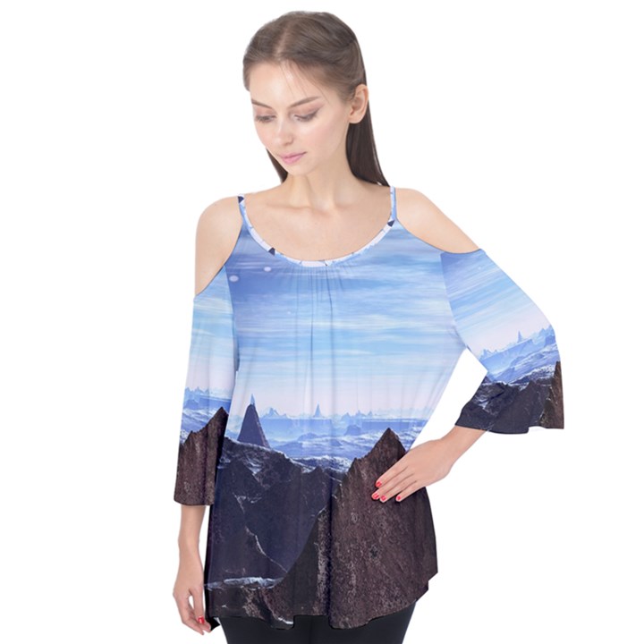 Planet Discover Fantasy World Flutter Tees