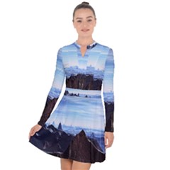 Planet Discover Fantasy World Long Sleeve Panel Dress by Pakrebo