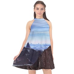 Planet Discover Fantasy World Halter Neckline Chiffon Dress 