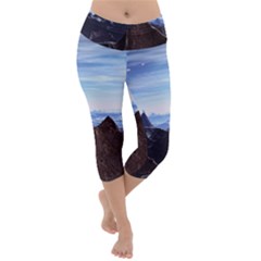 Planet Discover Fantasy World Lightweight Velour Capri Yoga Leggings by Pakrebo