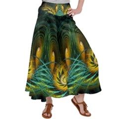 Fractal Jwildfire Scifi Satin Palazzo Pants