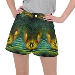 Fractal Jwildfire Scifi Stretch Ripstop Shorts by Pakrebo