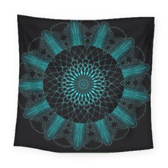 Ornament District Turquoise Square Tapestry (large) by Pakrebo