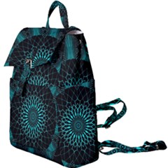 Ornament District Turquoise Buckle Everyday Backpack by Pakrebo