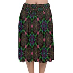 Backgrounds Pattern Wallpaper Color Velvet Flared Midi Skirt