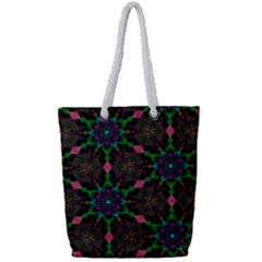 Backgrounds Pattern Wallpaper Color Full Print Rope Handle Tote (Small)