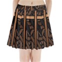 Fractal Pattern Texture Design Pleated Mini Skirt View1