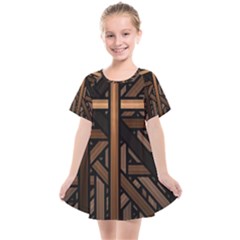 Fractal Pattern Texture Design Kids  Smock Dress