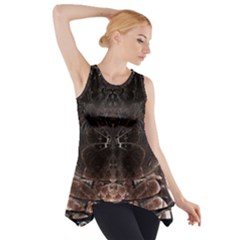 Fractal Mandelbulb 3d Action Side Drop Tank Tunic by Pakrebo