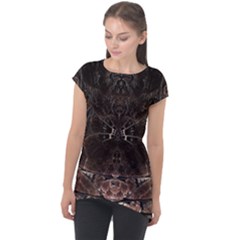 Fractal Mandelbulb 3d Action Cap Sleeve High Low Top by Pakrebo