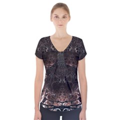 Fractal Mandelbulb 3d Action Short Sleeve Front Detail Top by Pakrebo