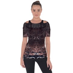 Fractal Mandelbulb 3d Action Shoulder Cut Out Short Sleeve Top by Pakrebo