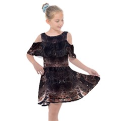 Fractal Mandelbulb 3d Action Kids  Shoulder Cutout Chiffon Dress by Pakrebo