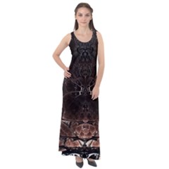 Fractal Mandelbulb 3d Action Sleeveless Velour Maxi Dress