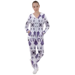 Fractal Floral Pattern Decorative Women s Tracksuit