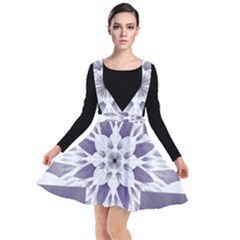 Fractal Floral Pattern Decorative Plunge Pinafore Dress by Pakrebo