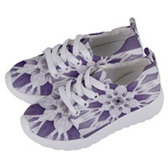 Fractal Floral Pattern Decorative Kids  Lightweight Sports Shoes by Pakrebo