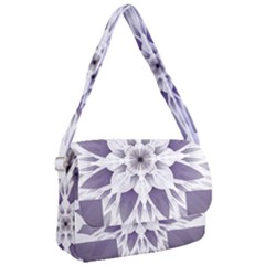 Fractal Floral Pattern Decorative Courier Bag by Pakrebo