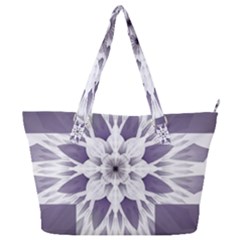 Fractal Floral Pattern Decorative Full Print Shoulder Bag