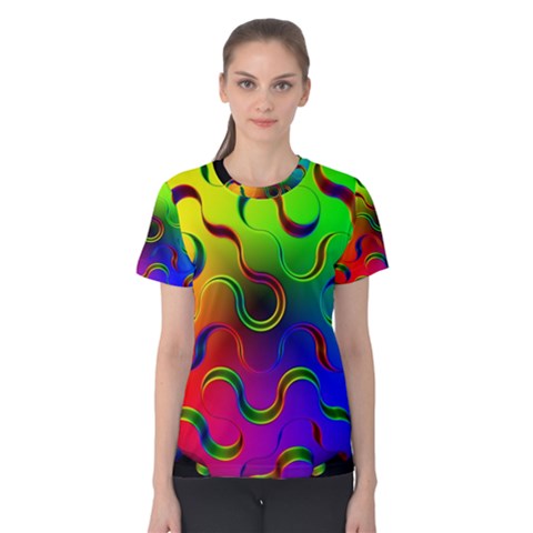 Ball Sphere Digital Art Fractals Women s Cotton Tee by Pakrebo