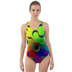 Ball Sphere Digital Art Fractals Cut-out Back One Piece Swimsuit by Pakrebo