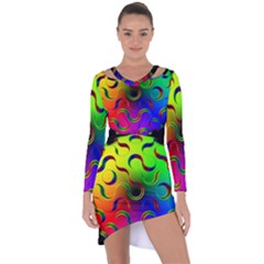 Ball Sphere Digital Art Fractals Asymmetric Cut-out Shift Dress by Pakrebo