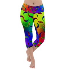 Ball Sphere Digital Art Fractals Lightweight Velour Capri Yoga Leggings by Pakrebo