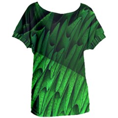 Fractal Rendering Background Green Women s Oversized Tee by Pakrebo