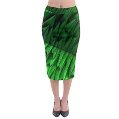 Fractal Rendering Background Green Midi Pencil Skirt by Pakrebo